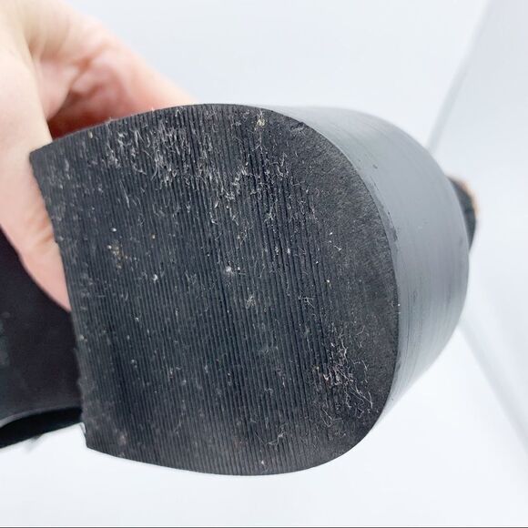 STUART WEITZMAN Black Suede and Animal Print Calf-hair Lug Sole Tie‎ Oxfords EUC - Picture 15 of 16